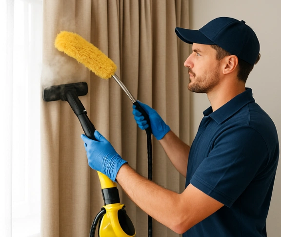 Trusted residential curtain cleaning technician Matty Curtain Cleaning north-maclean QLD